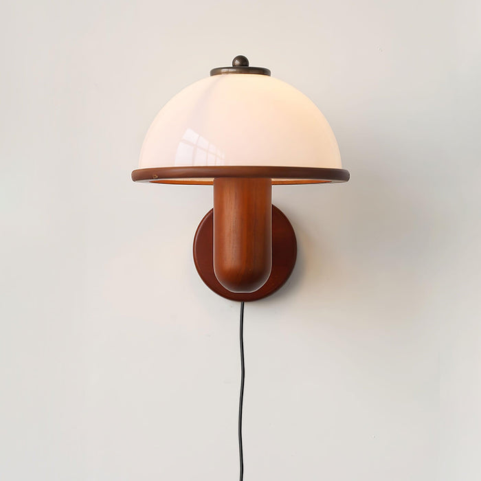Pilz-Wandlampe aus Holz-Leuchtezauber