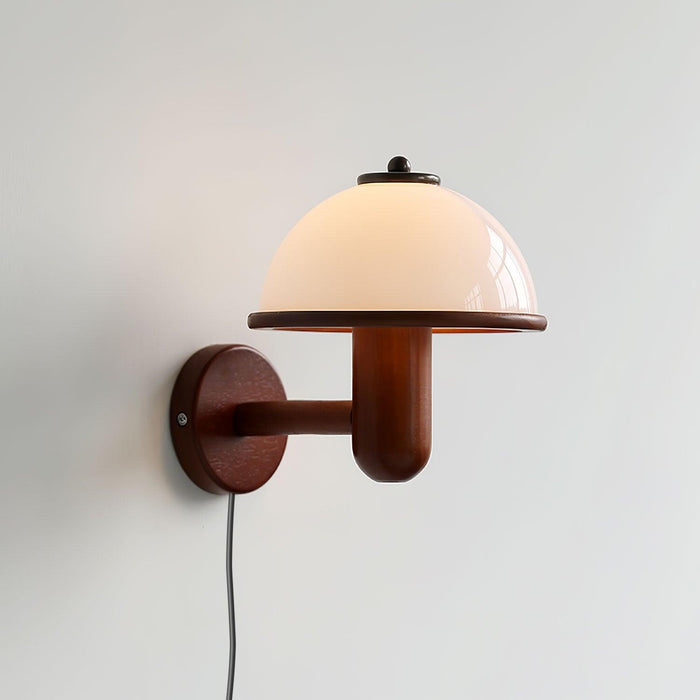 Pilz-Wandlampe aus Holz-Leuchtezauber