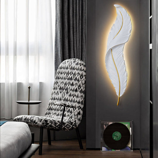 Gloray LED-Wandleuchte in Form einer Feder-Leuchtezauber