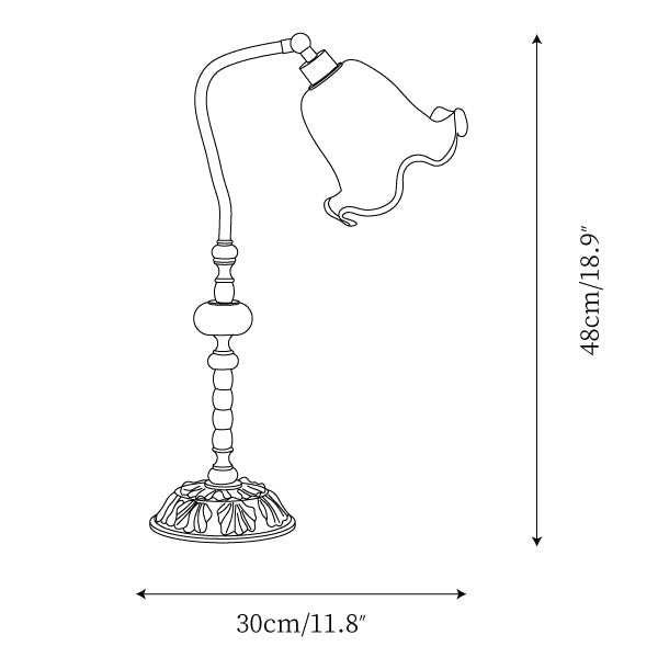 Roselamp | Fashion Flower Tischlampe aus Messing-Leuchtezauber