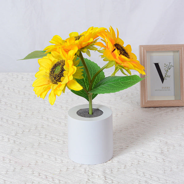 Glitzernde Sonnenblume Lampe für auf Tisch-Leuchtezauber