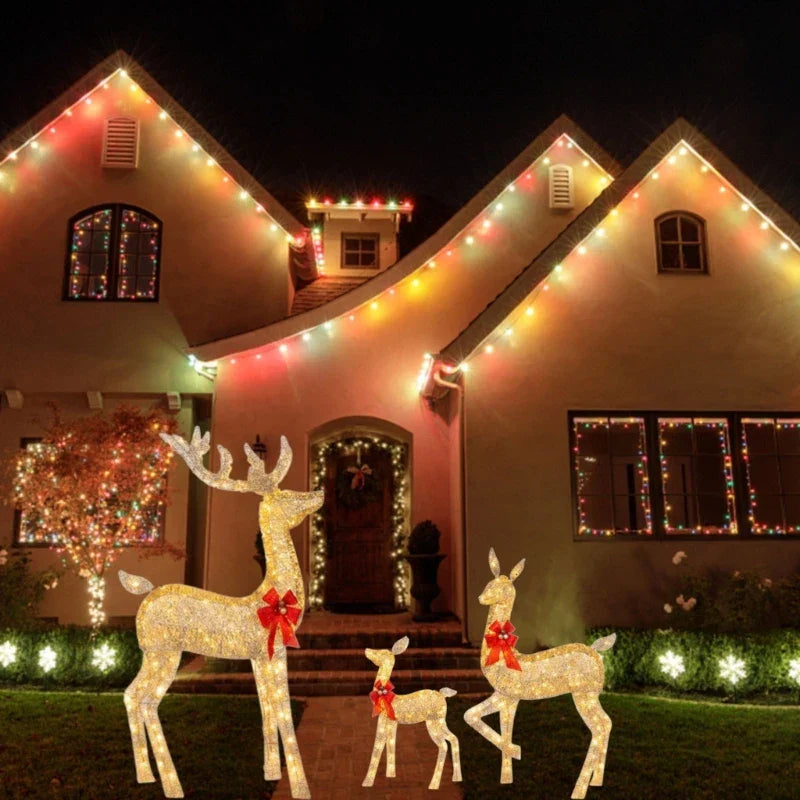 LumiGift 3er Set Beleuchtete Geschenkboxen mit LED