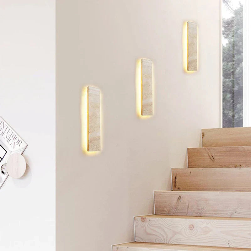 StoneGlow Recta – Moderne Wandleuchte aus Naturstein-Leuchtezauber