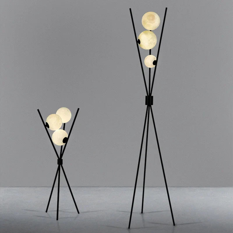 LunaGlow 3D Mond Stehlampe – Moderne LED Tripod Lampe für Wohnzimmer, Schlafzimmer & Büro-Leuchtezauber