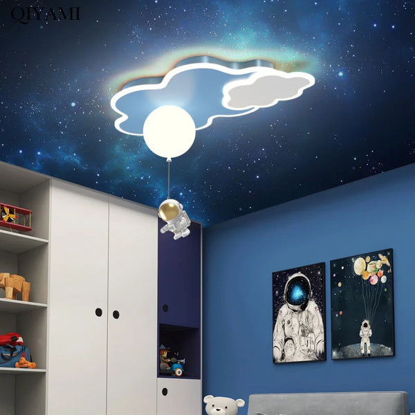 CosmoGlow LED Astronauten Wolken-Deckenleuchte-Leuchtezauber