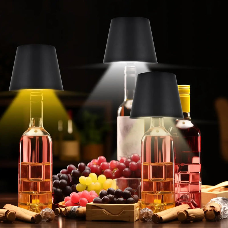 LumoVino – Kabellose Weinflaschen-Tischlampe mit Touch-Steuerung & Stufenloser Dimmung-Leuchtezauber