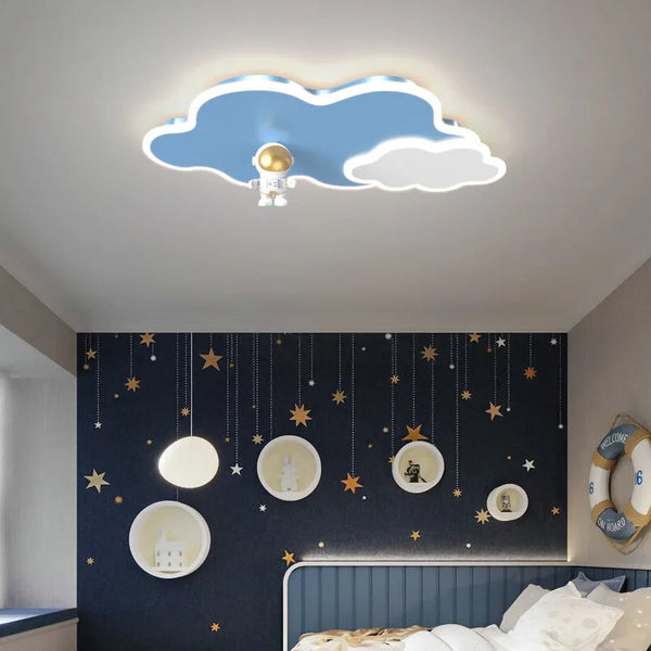 CosmoGlow LED Astronauten Wolken-Deckenleuchte-Leuchtezauber
