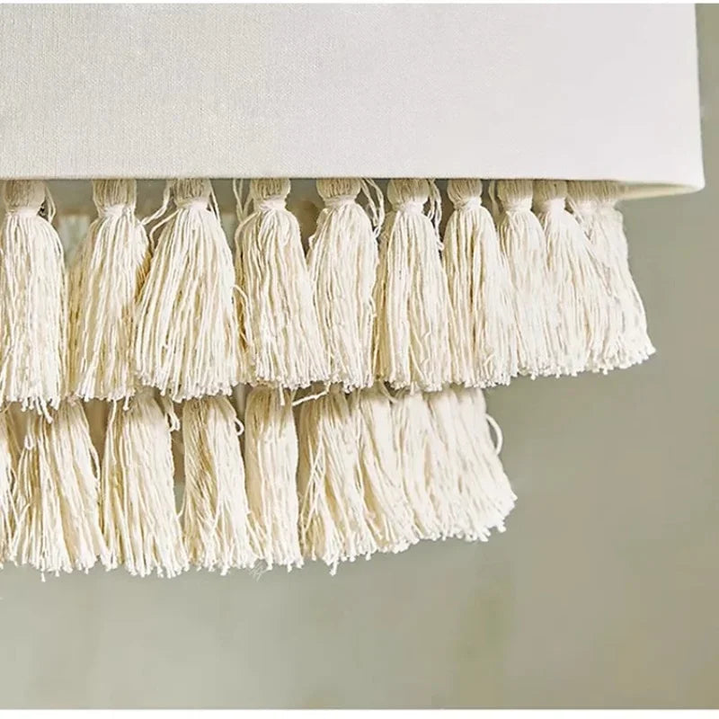 SabiGlow – Boho Wabi Sabi Stoff-Hängelampe-Leuchtezauber