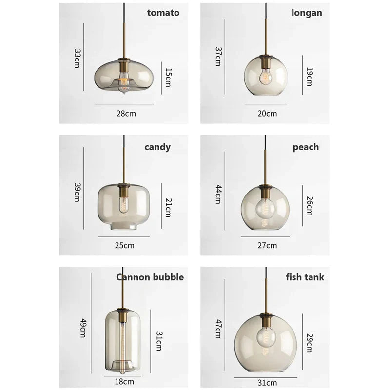 LumiLoft Glas Pendelleuchte-Leuchtezauber