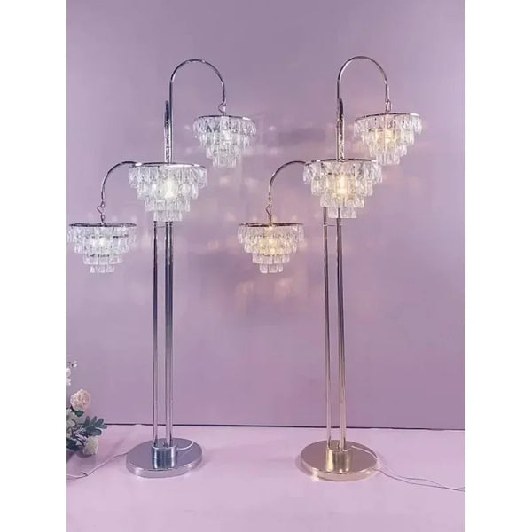 LumiÉclat Kristall-Blumenvase & LED-Kerzenleuchter – Edle Tischdeko für Hochzeit, Party & Zuhause-Leuchtezauber