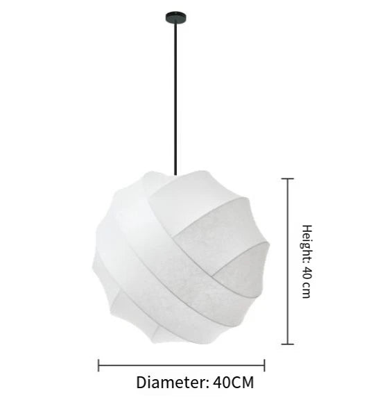Noguchi Wabi Sphere – Japanische Papier-Hängeleuchte im Wabi-Sabi Stil