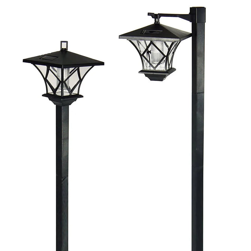 SolarEleganz 2-in-1 Solar-Pfostenlampe-Leuchtezauber