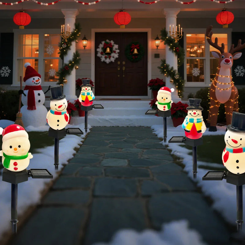 SnowGlow Weihnachts Schneemann Solar LED Wegeleuchten