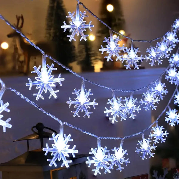 FrostLume LED Schneeflocken-Lichterkette