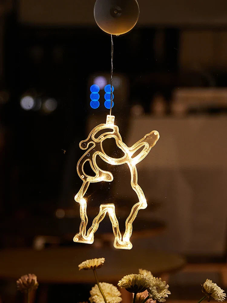 SantaGlow LED Fensterleuchte mit Saugnapf