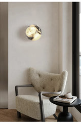 Luxuriöse Kugel-Marmor Wandleuchte