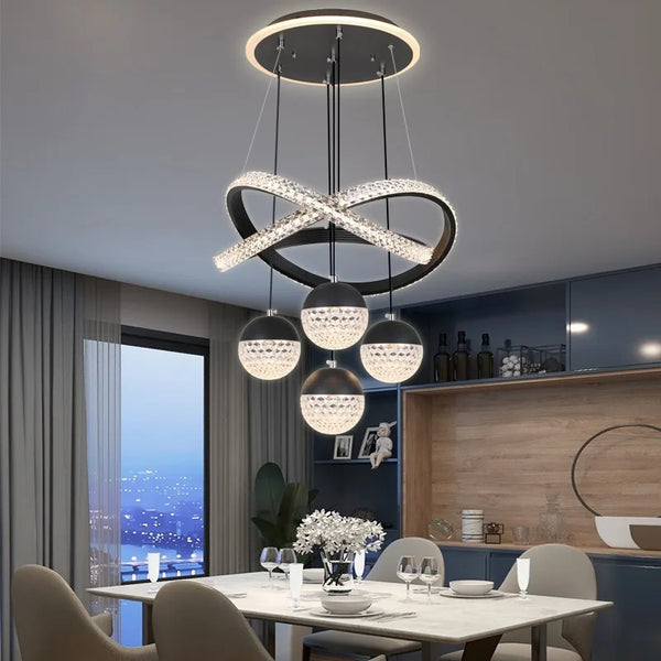 LumaCrest LED Pendelleuchte – Modernes Art Deco-Design für Esszimmer und Wohnzimmer-Leuchtezauber