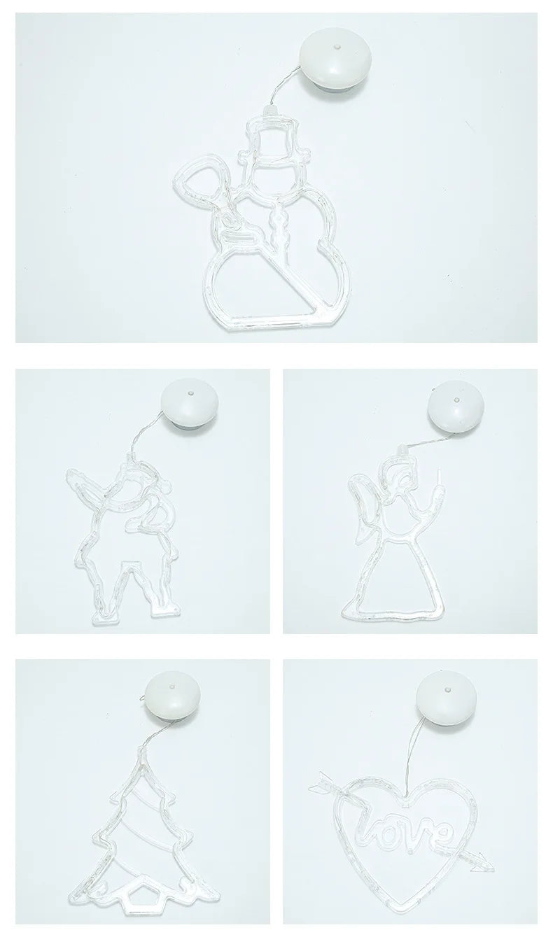 SantaGlow LED Fensterleuchte mit Saugnapf