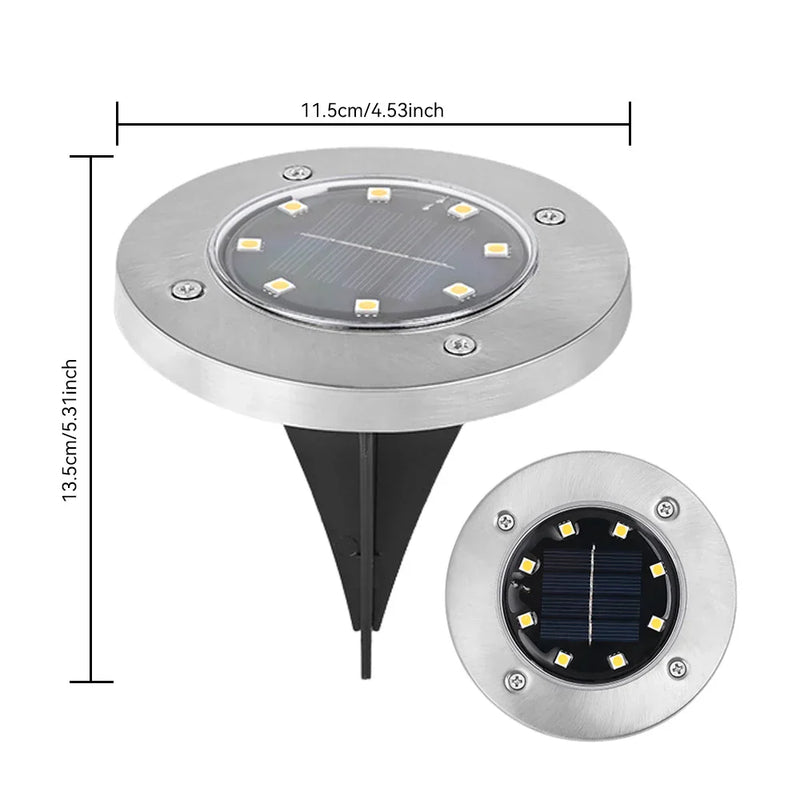 SunStep Solar LED Bodenleuchten – 4er-Set-Leuchtezauber