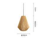 BonLumi Naturé – Retro Bonbon Pendelleuchte aus Hanfseil & Rattan