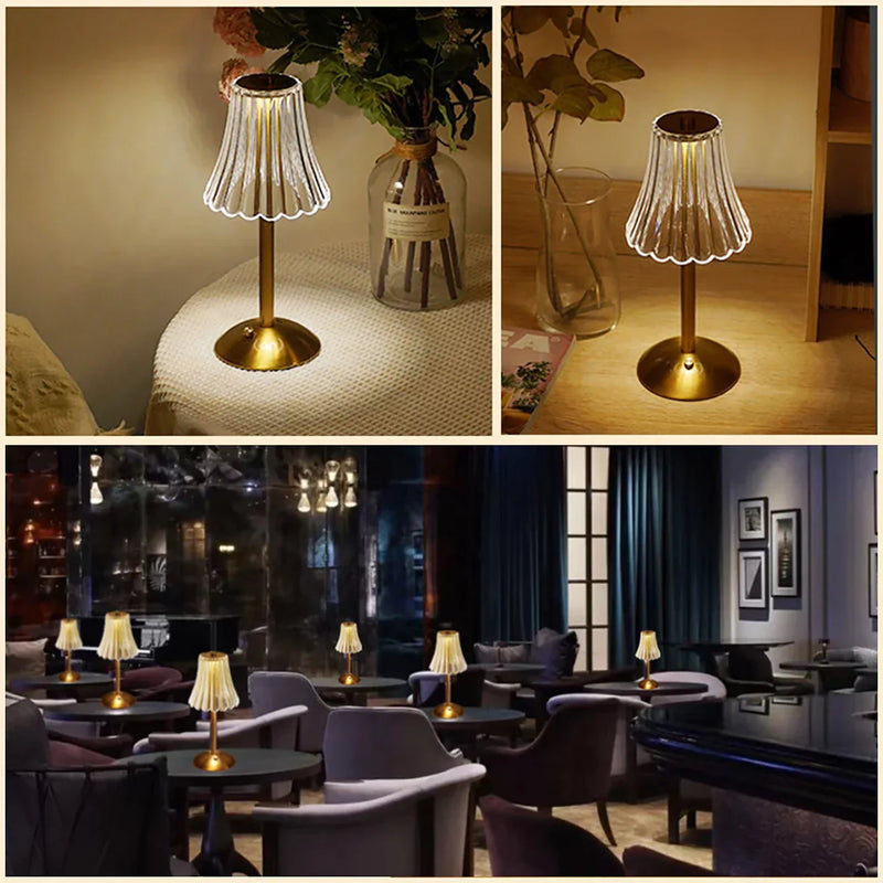 Aurora CrystalTouch – Klassische Kristall-LED-Tischlampe mit Touchbedienung-Leuchtezauber