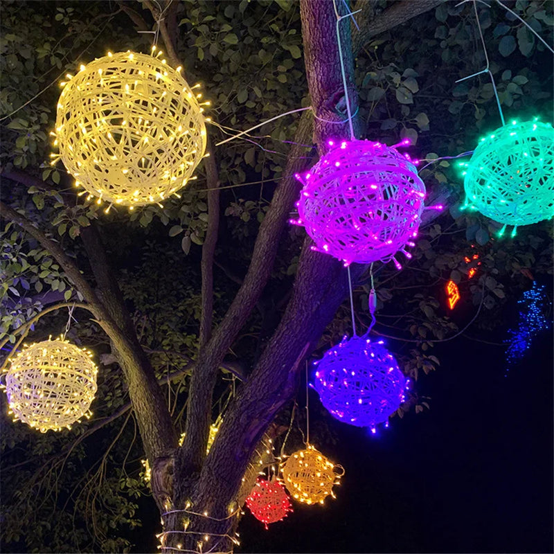 LED Rattan Ball Weihnachtslichterkette