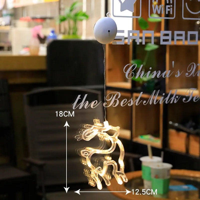 SantaGlow LED Fensterleuchte mit Saugnapf