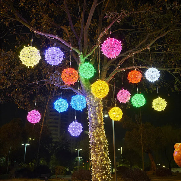 LED Rattan Ball Weihnachtslichterkette
