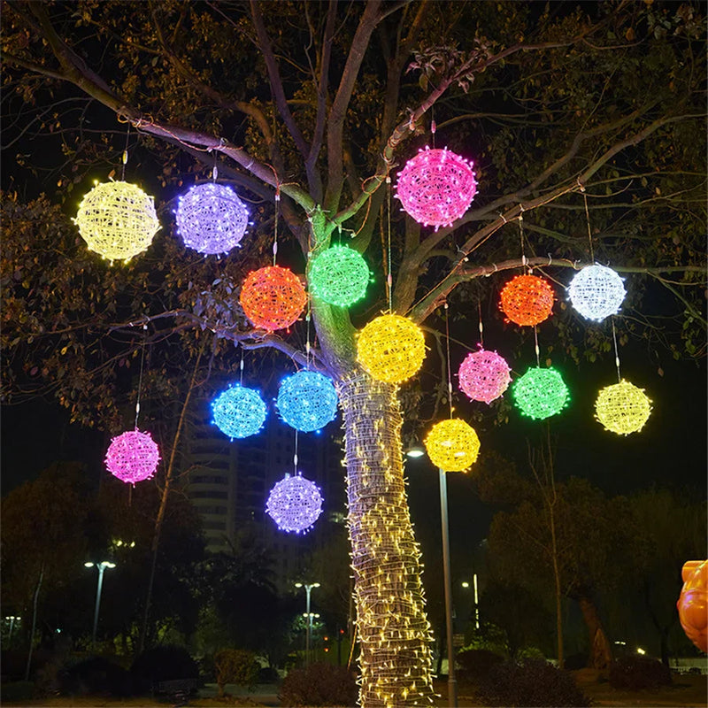 LED Rattan Ball Weihnachtslichterkette