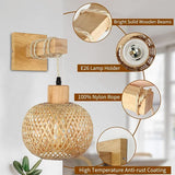 SolBambu Wandlampe – Handgeflochtene Bambuslaterne für Moderne Naturräume-Leuchtezauber