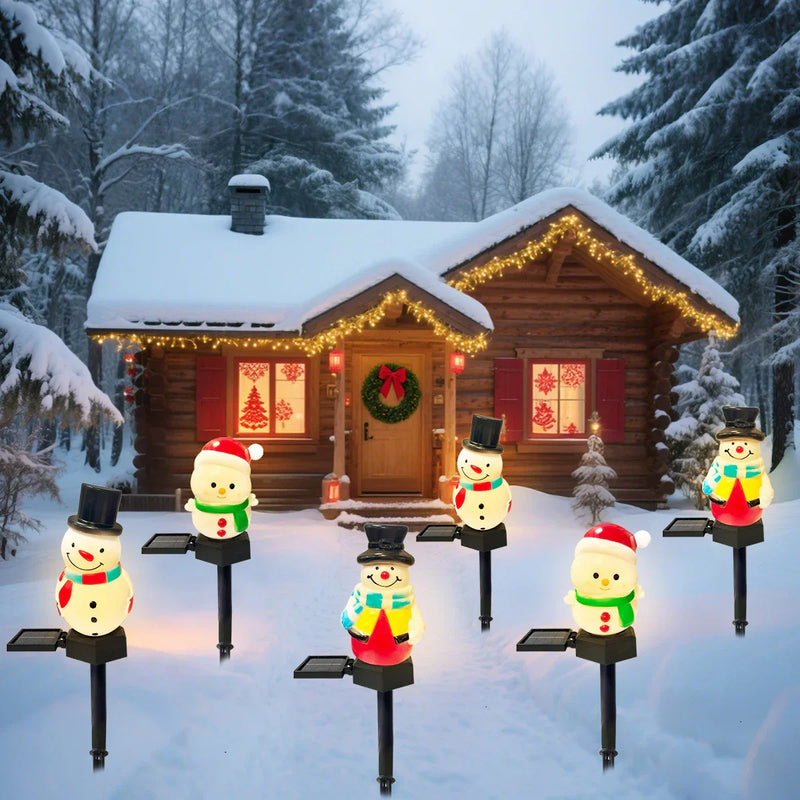 SnowGlow Weihnachts Schneemann Solar LED Wegeleuchten