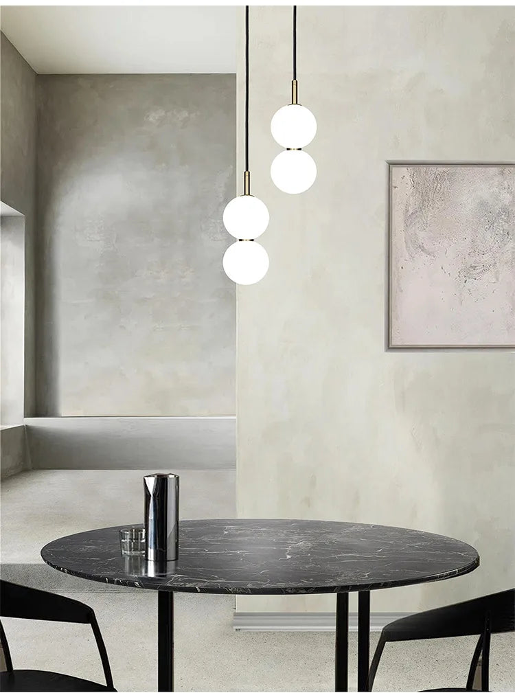 NordLume DuoSphere – Skandinavische Doppelkugel-Pendelleuchte