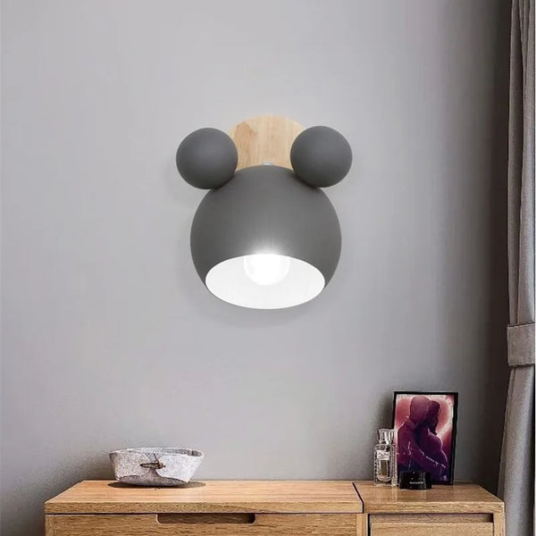 Nordic Mickey Wandlamp – Designlamp voor Slaapkamer, Hal & Kinderkamer-Leuchtezauber