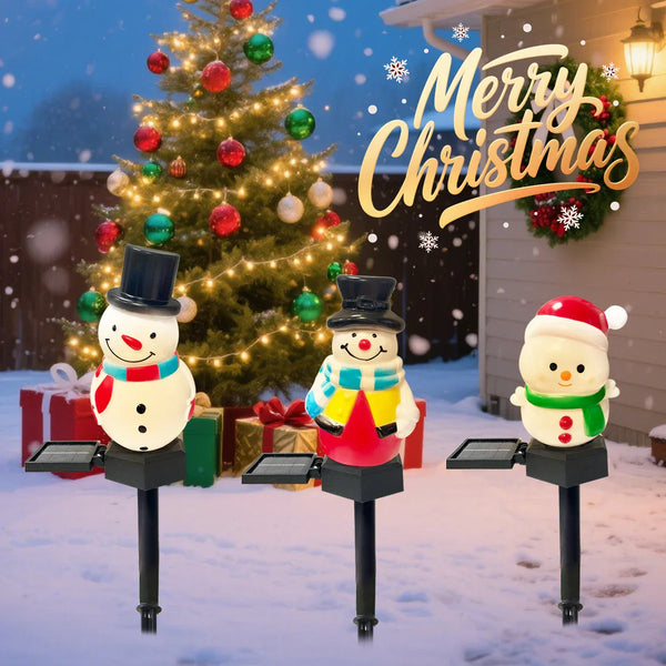 SnowGlow Weihnachts Schneemann Solar LED Wegeleuchten