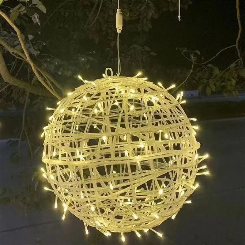 LED Rattan Ball Weihnachtslichterkette