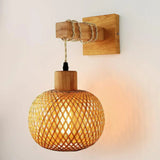 SolBambu Wandlampe – Handgeflochtene Bambuslaterne für Moderne Naturräume-Leuchtezauber