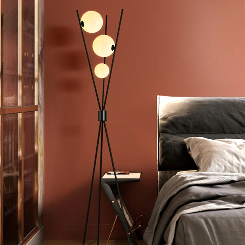 LunaGlow 3D Mond Stehlampe – Moderne LED Tripod Lampe für Wohnzimmer, Schlafzimmer & Büro-Leuchtezauber