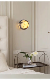 Luxuriöse Kugel-Marmor Wandleuchte