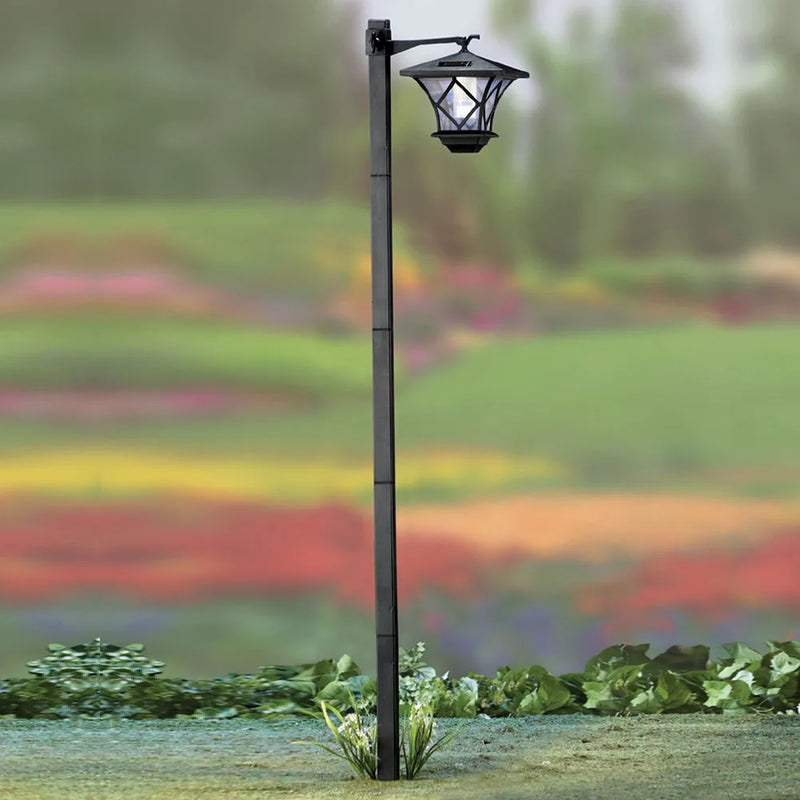 SolarEleganz 2-in-1 Solar-Pfostenlampe-Leuchtezauber