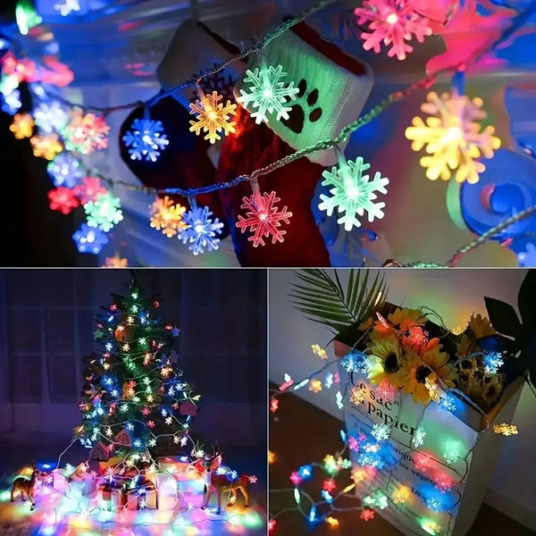 FrostLume LED Schneeflocken-Lichterkette
