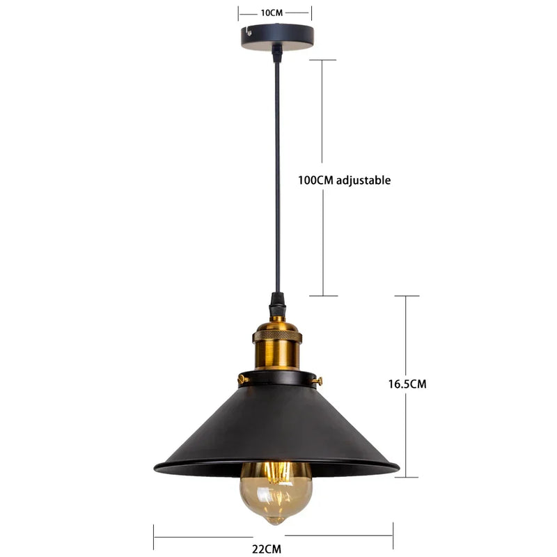 IronGlow Vintage LED Pendelleuchte – Retro Loftlampe für Küche & Esszimmer-Leuchtezauber