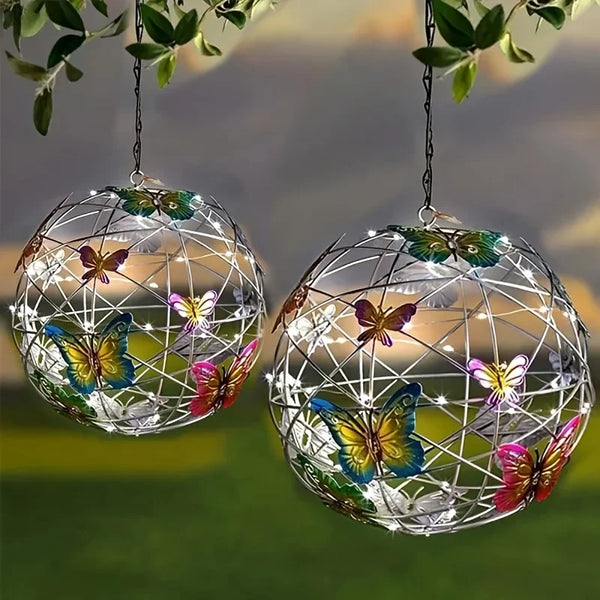 SOLABLOOM Solar Schmetterlingskugel Hängelampe-Leuchtezauber