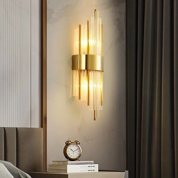 AuriLux Nordic Kristall-Wandleuchte-Leuchtezauber