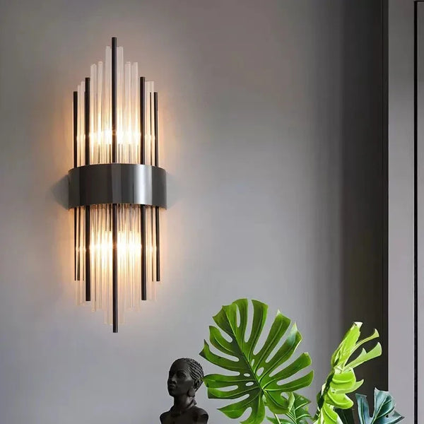 AuriLux Nordic Kristall-Wandleuchte-Leuchtezauber