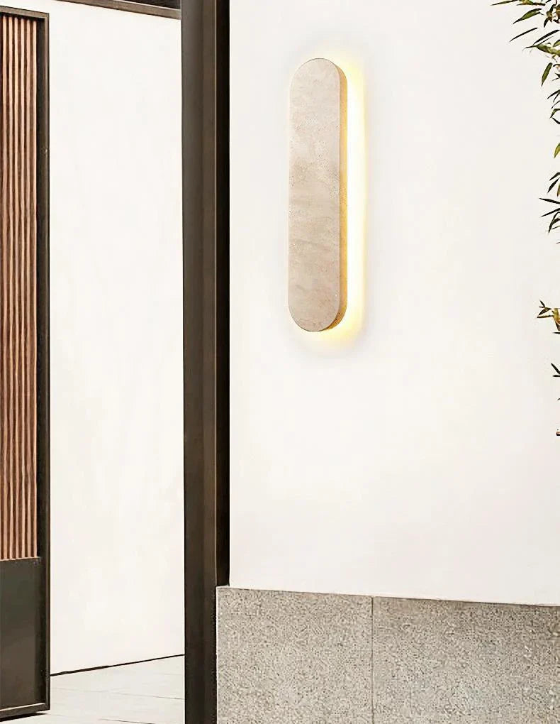 StoneGlow Recta – Moderne Wandleuchte aus Naturstein-Leuchtezauber