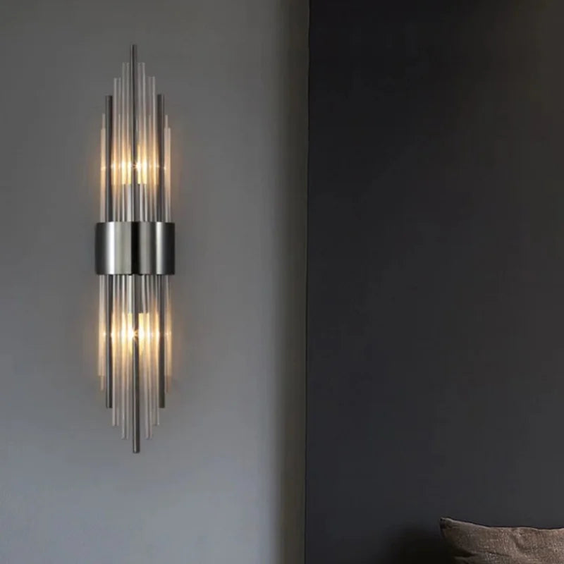 AuriLux Nordic Kristall-Wandleuchte-Leuchtezauber
