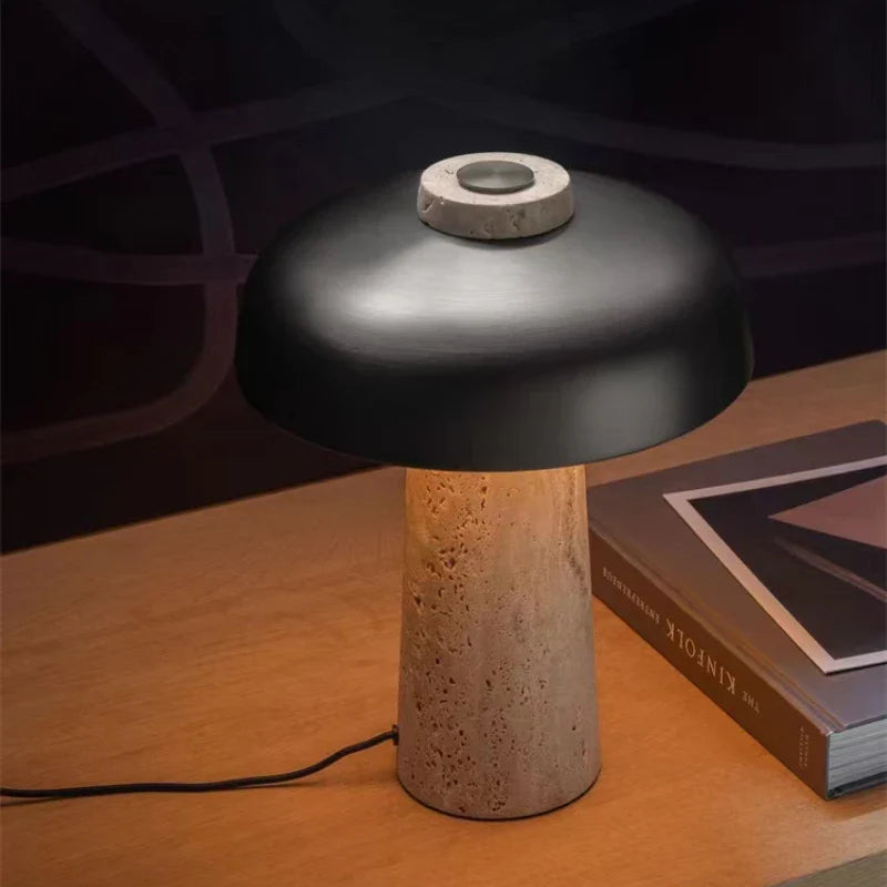 Natural Travertine Tischlampe-Leuchtezauber
