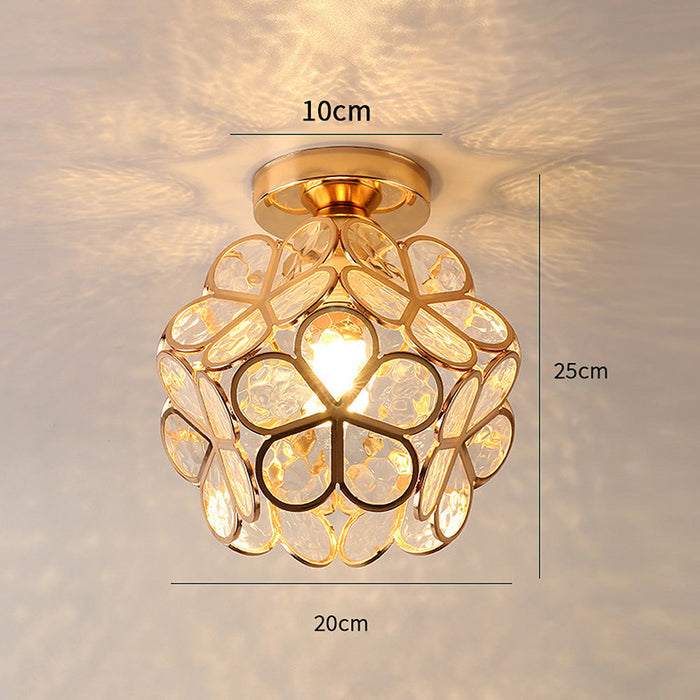 Design-Deckenleuchte aus Glas im floralen Stil-Leuchtezauber