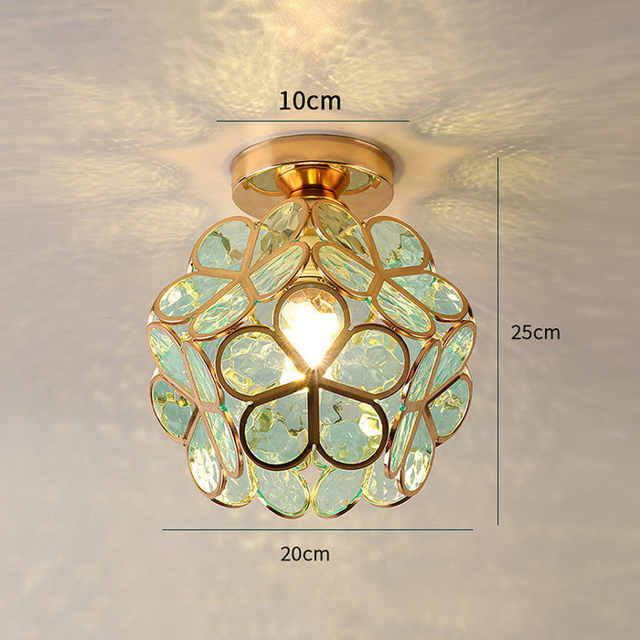 Design-Deckenleuchte aus Glas im floralen Stil-Leuchtezauber