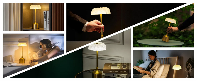 LumiVintage 3000 – Retro LED Tischlampe mit Touch-Dimmung und 3000mAh Akku-Leuchtezauber